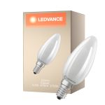 Ledvance LED Classic E14 Kerze Fadenlampe Matt 2.2W 470lm - 827 Extra Warmweiß | Ersatz Für 40W
